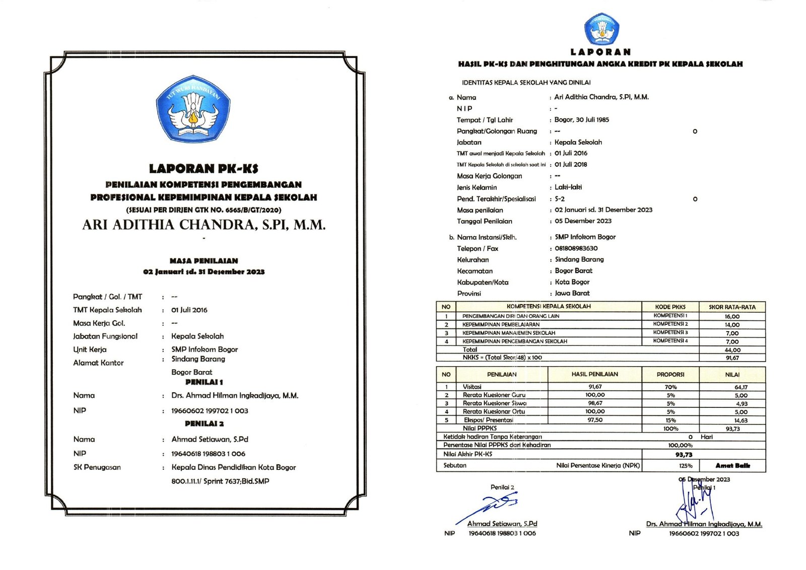 NILAI PKKS TAHUN 2023